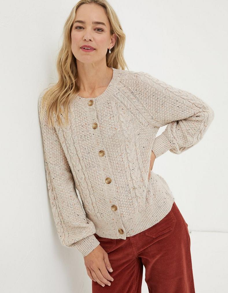 Chloe Cable Crew Cardigan