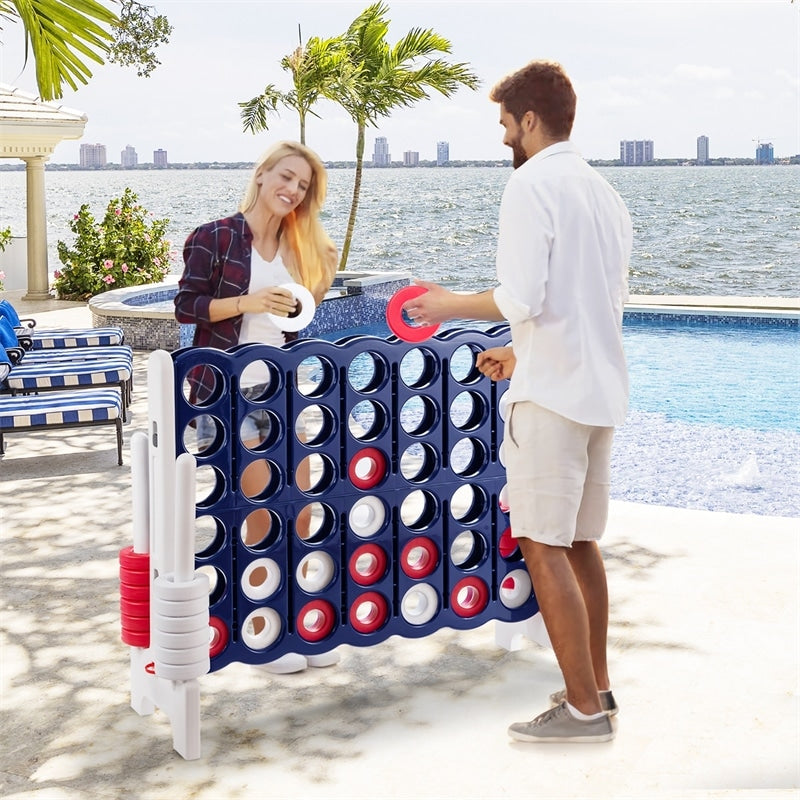 Jumbo 4-to-Score 4-in-A-Row Giant Game Set for Kids Adults