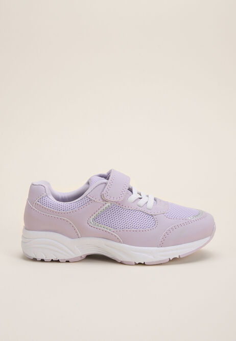 Girls Lilac Casual Mesh Runner Trainers