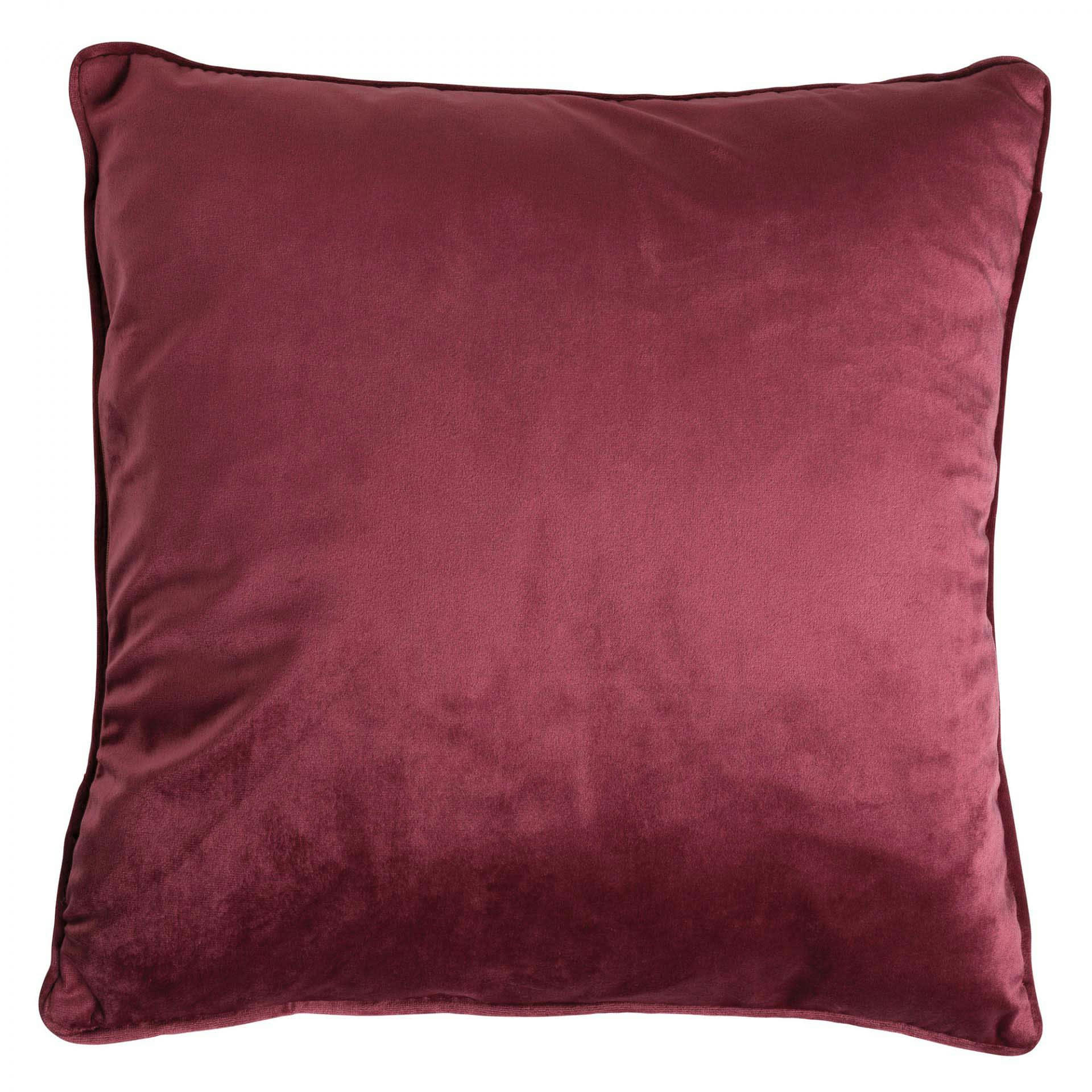 - Coussin - rouge en velours 45x45 cm uni