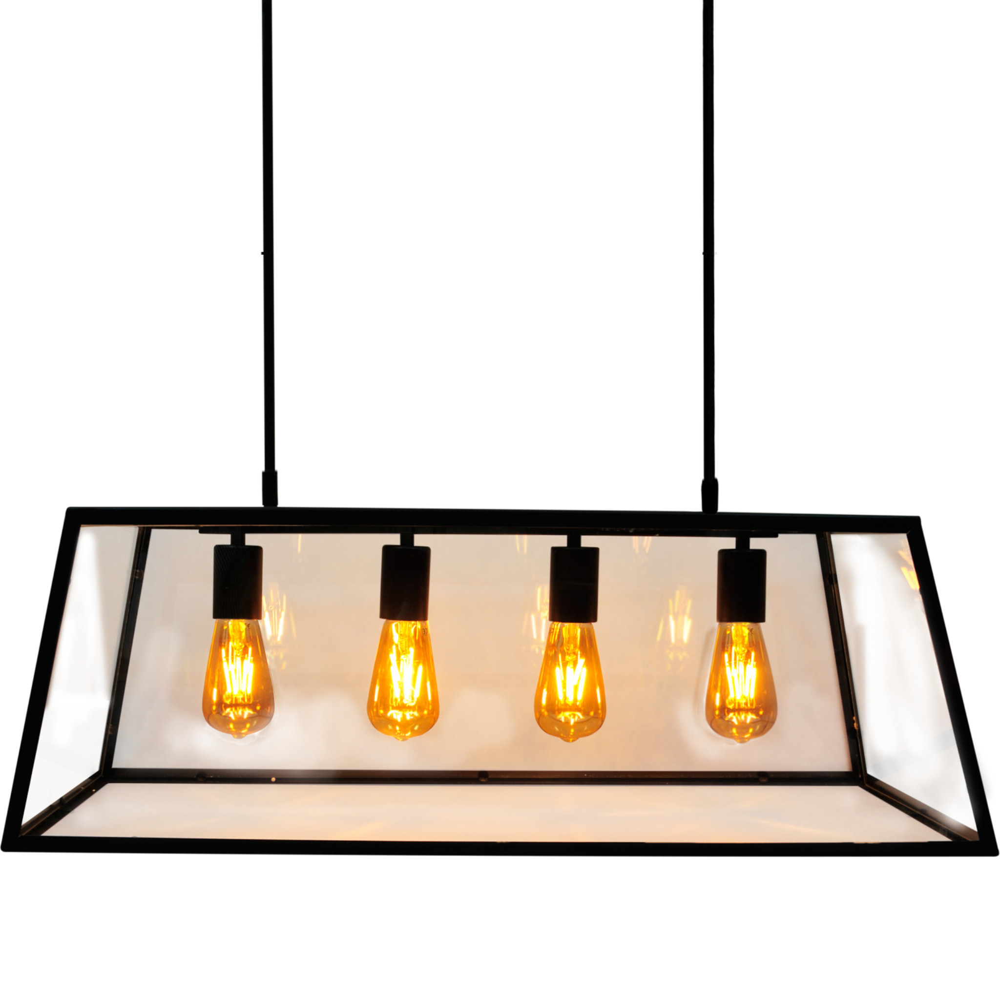 Lampa wisząca czarna FINLAND4xE27x20W wym: 131x30,5x78 cm Polux