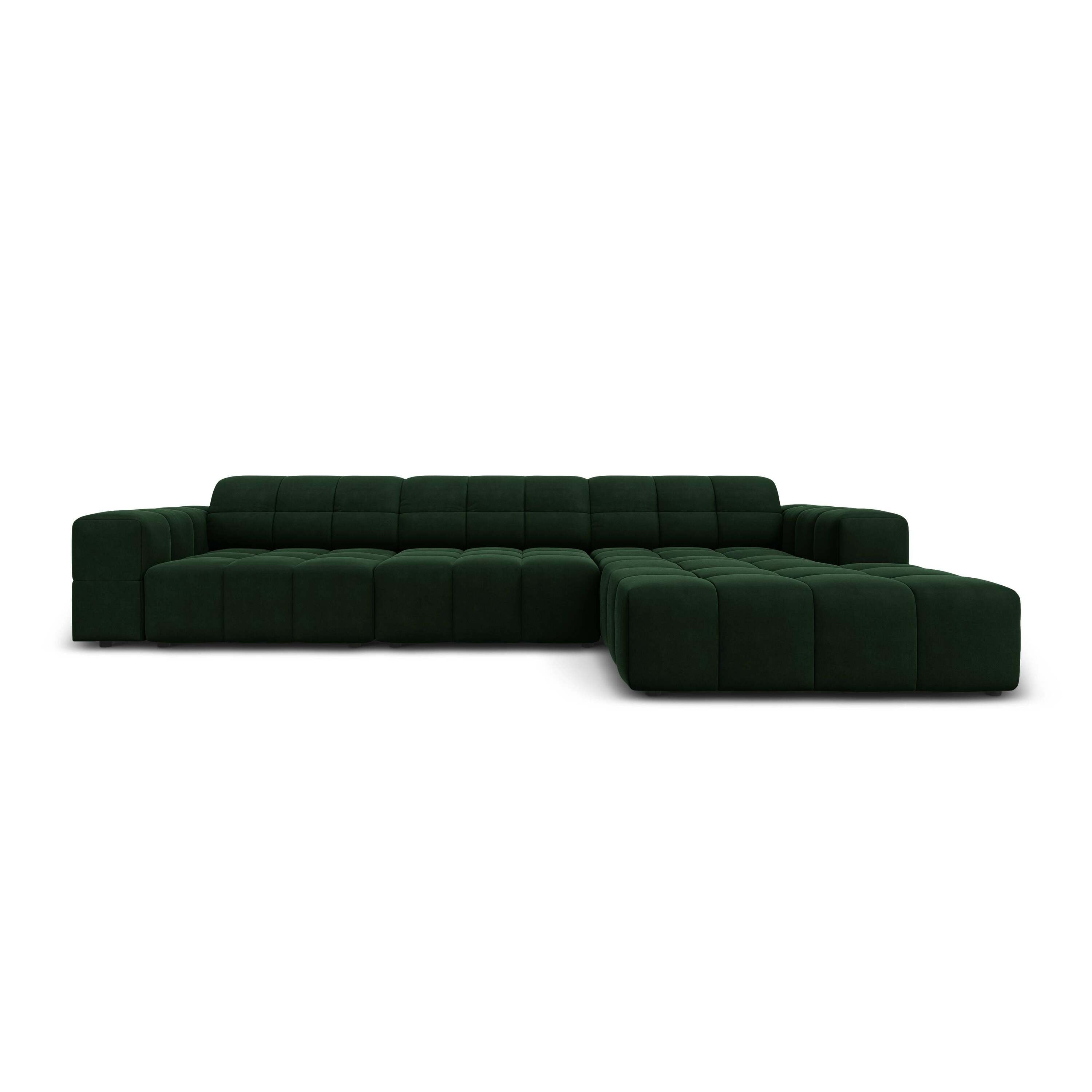 Cosmopolitan Design Chicago Hoekbank met Chaise Longue Rechts - Velvet