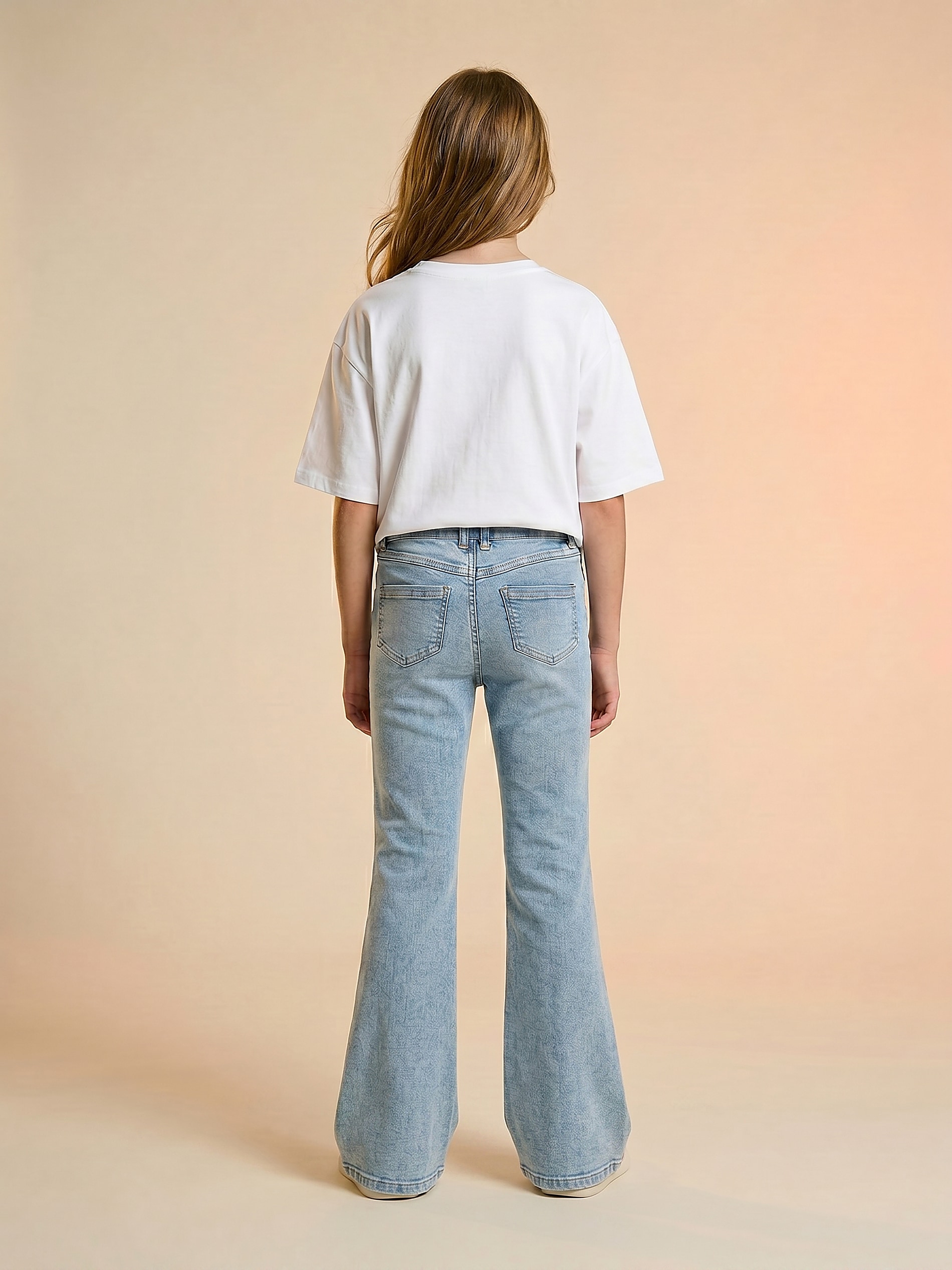 Jeansy flare mid waist