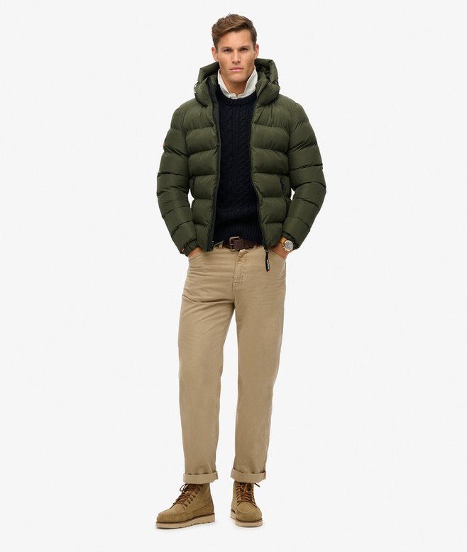 Hooded Sports Puffer Jacket
