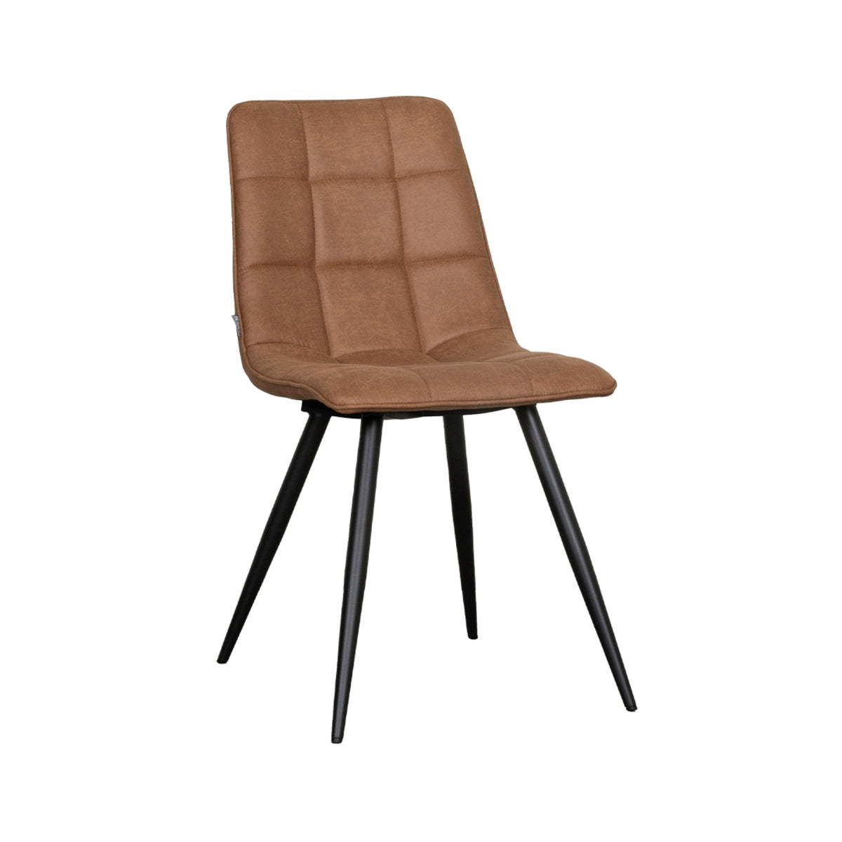 LABEL51 Eetkamerstoel Bistro - Cognac/Zwart - Set van 4