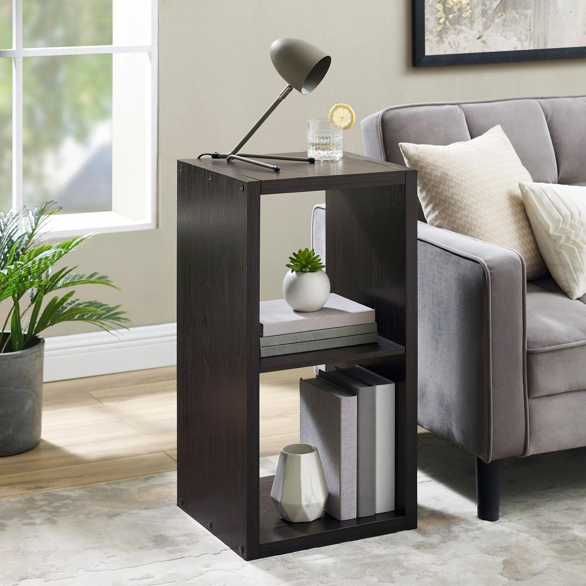 Two Cube Storage Cabinet - 30 - Espresso Brown