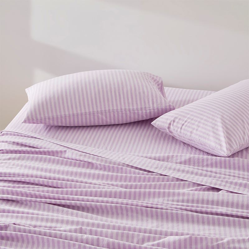 Carrie Lilac Stripe Sheet Set