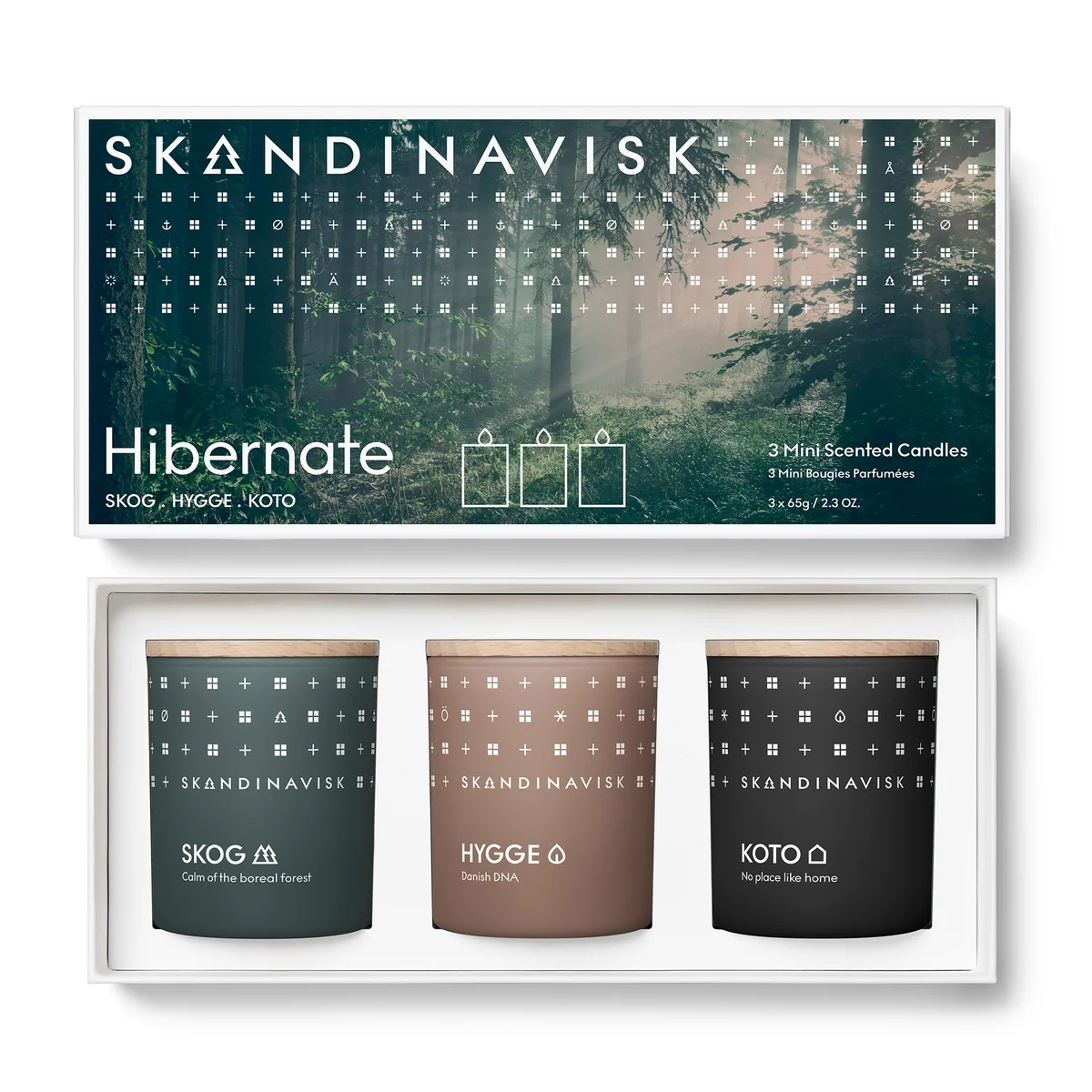 Skandinavisk - Kerzenset Mini, Hibernate (3er-Set)