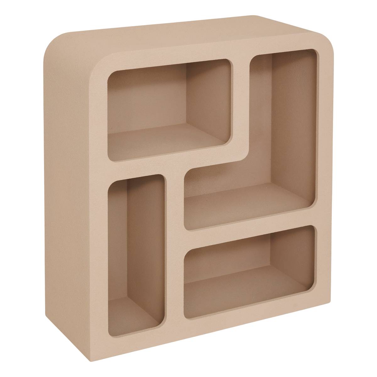 4-Tier Shelf "Soleya" Medium Beige, 75x30 cm