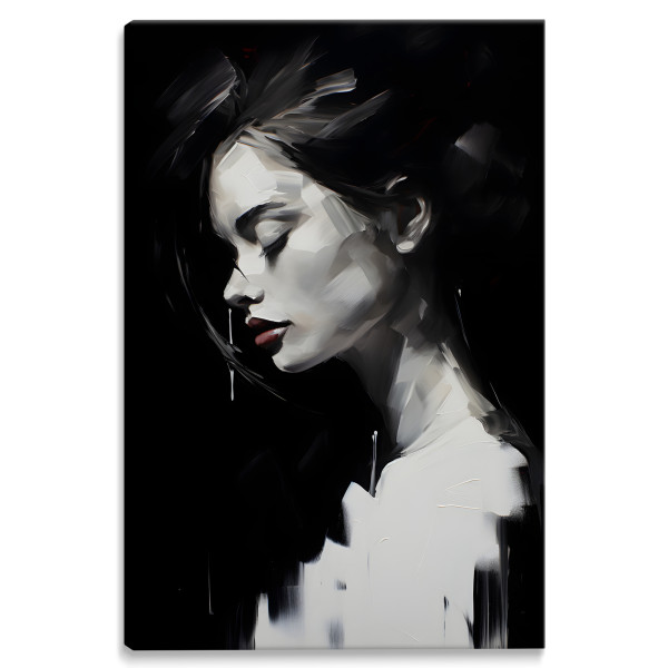 Obraz Canvas Czarno-Biały Portret Kobiety 20x30cm