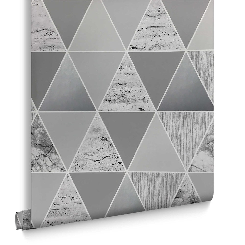 Graham & Brown Vliesbehang - Reflections - Zilver - 10mx52 cm