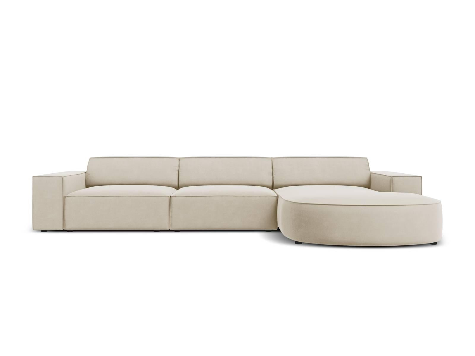 Micadoni 5-zits hoekbank Jodie velvet rechts rond