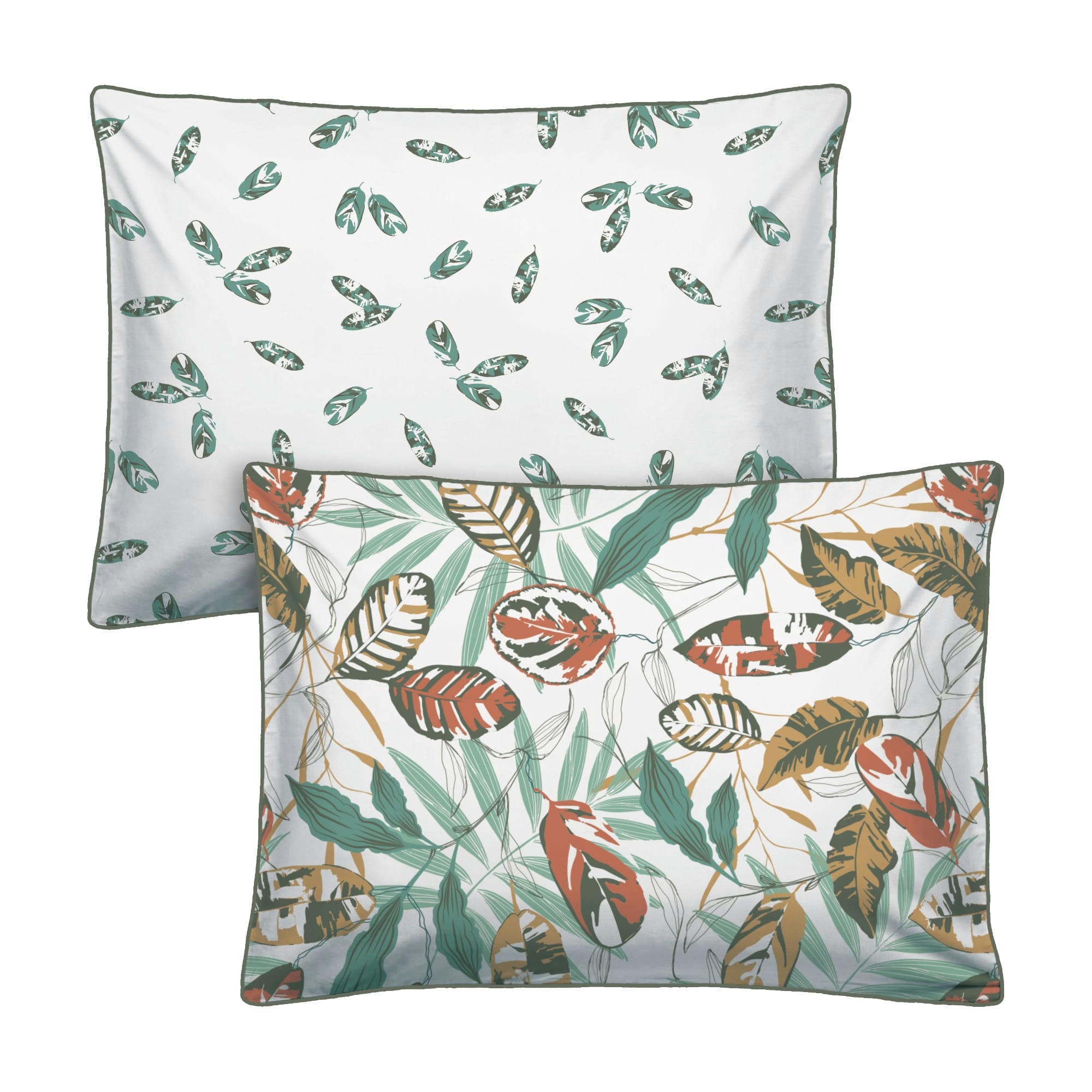 TOBAGO - Set de 2 taies d’oreiller imprimées percale BIO  65x65 cm