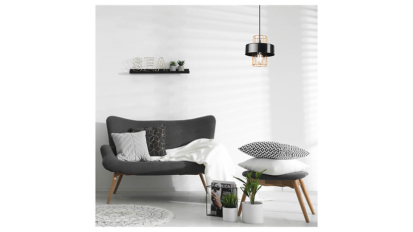 Lampa wisząca Joy metalowa czarno-złota