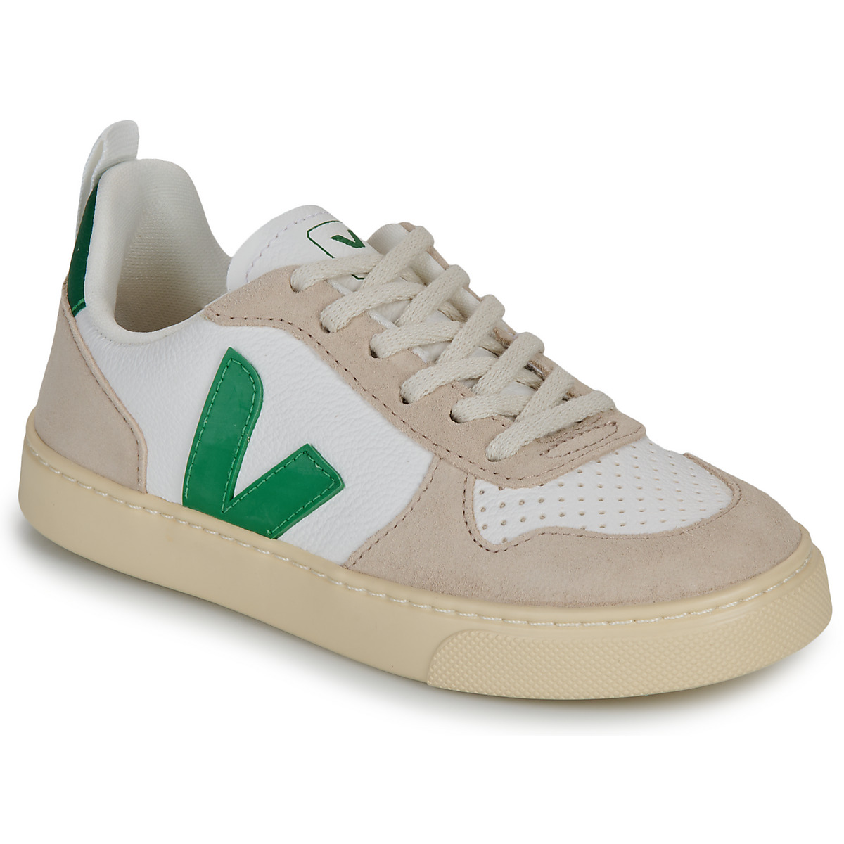 Veja - SMALL V-10 - White / Green
