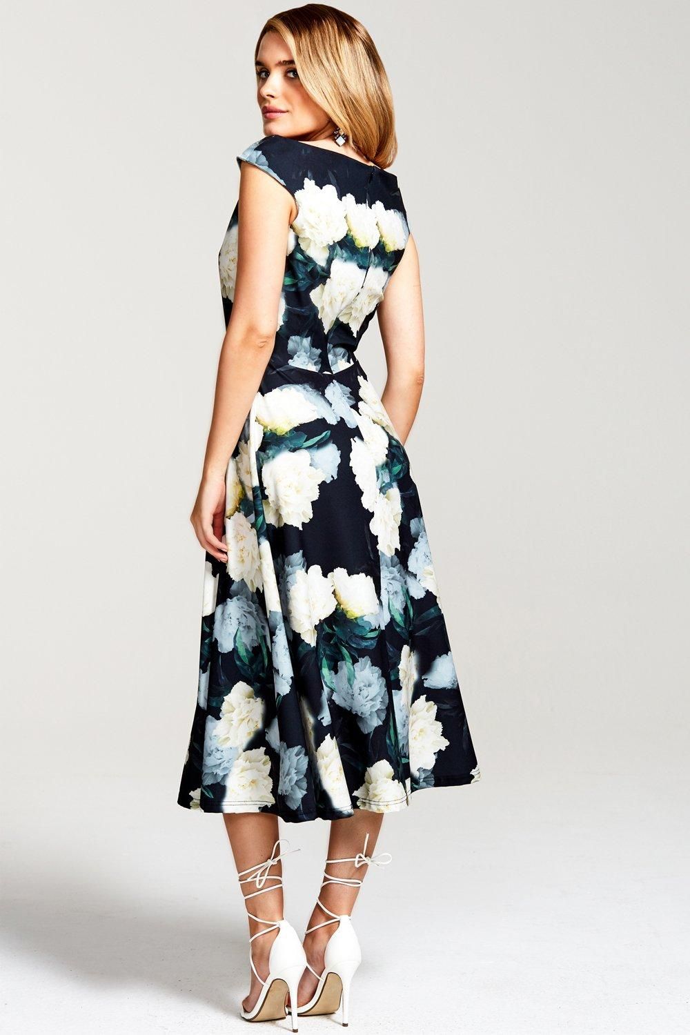 Hot Squash Midi Length Tea Dress