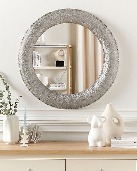 Miroir CHANNAY 80 cm 80 cm Métal Argenté
