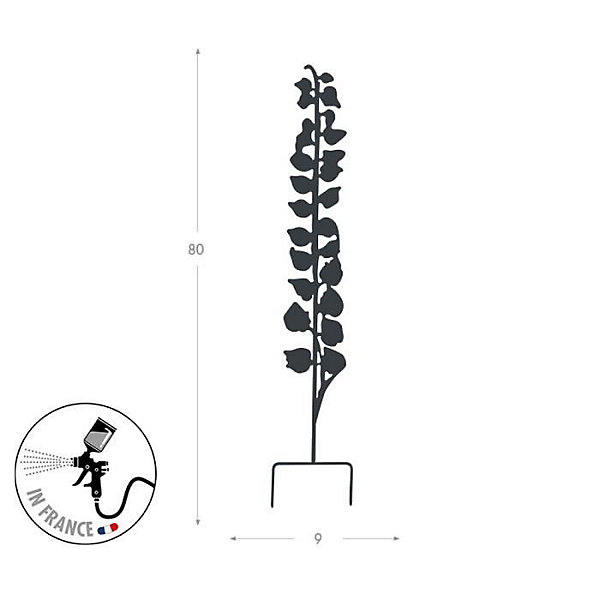 Déco en métal à planter - LOUIS MOULIN - Physalis - 9x70 cm - Anthracite - Résistant aux UV