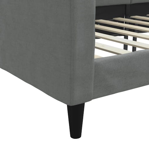 NNEVL Day Bed Dark Grey 90x190 cm Fabric