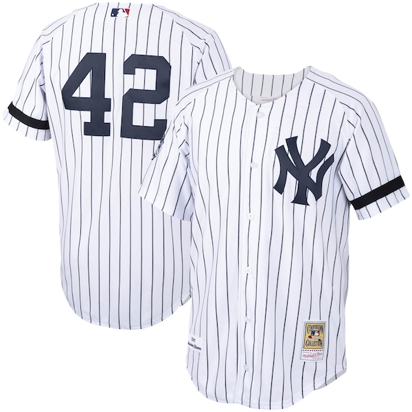 Mariano Rivera New York Yankees Home 2000 Cooperstown Collection Authentic Jersey - White/Navy