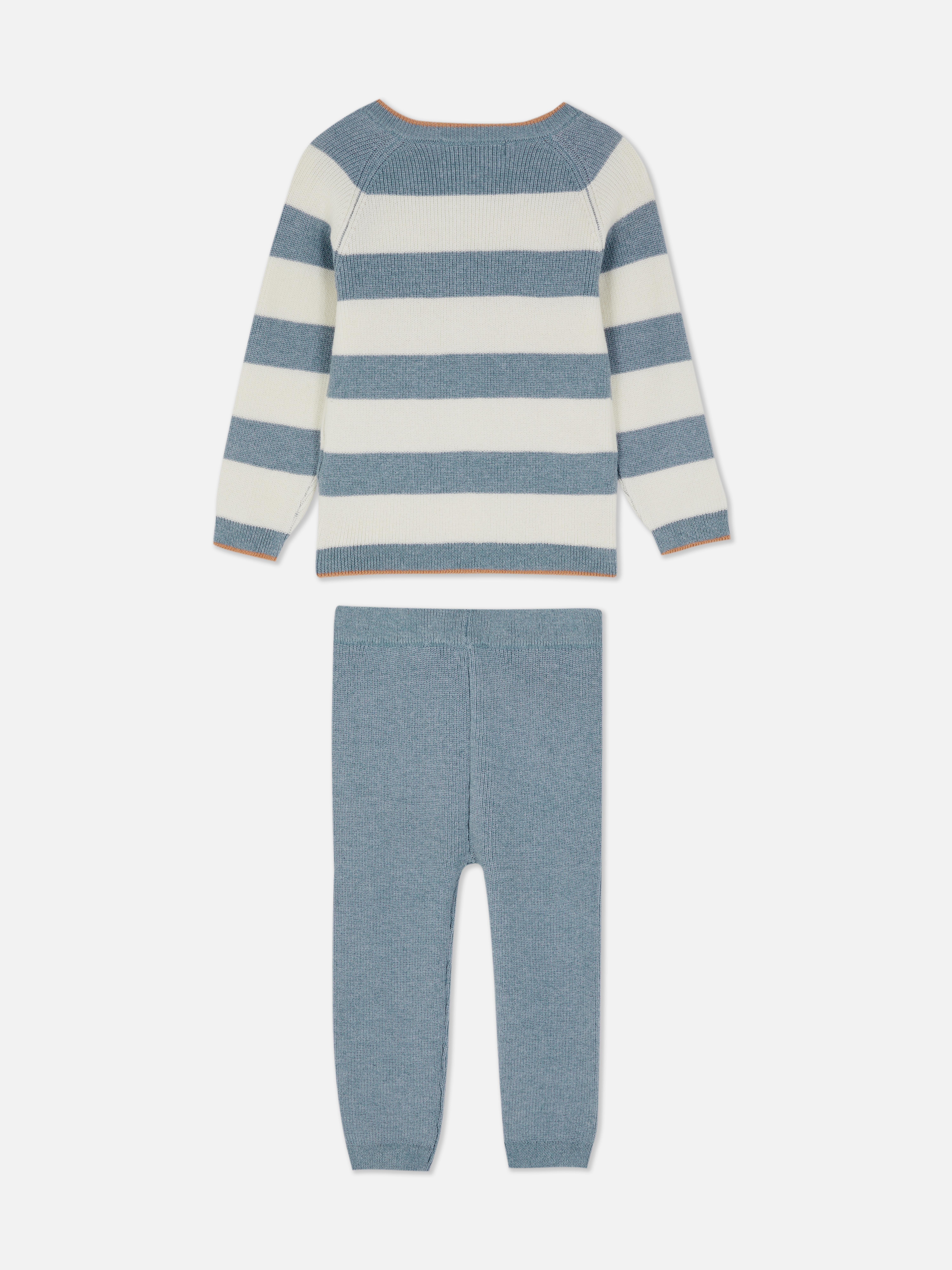 0-36mths | Stripe Sweater and Knit Leggings Set
