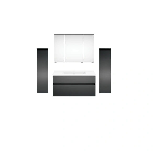 Badmöbel-Set »twenty one«, 5-teilig, Waschbecken BxHxT: 92 x 1,5 x 51 cm, montiert