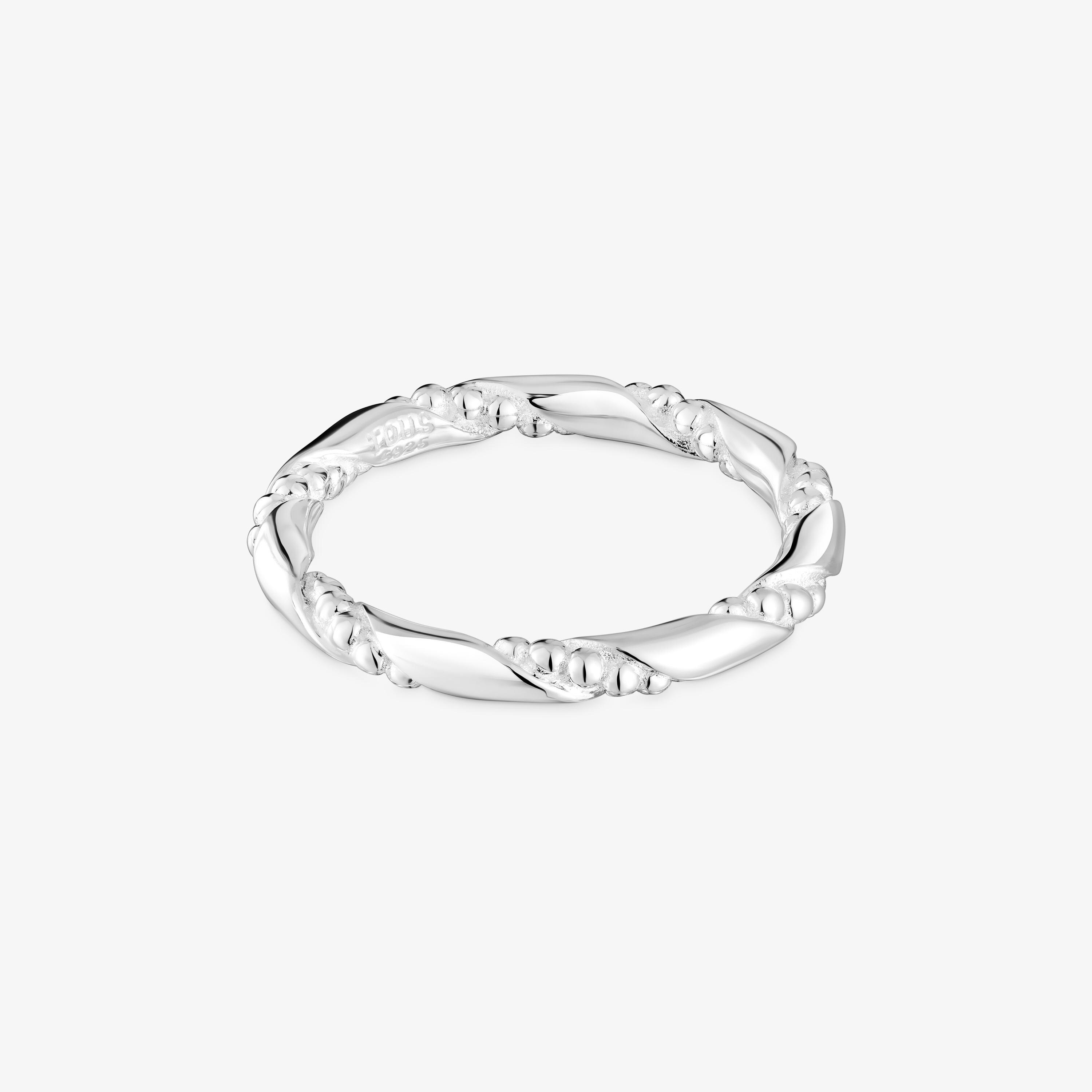 Anillo pqueño de plata Twisted