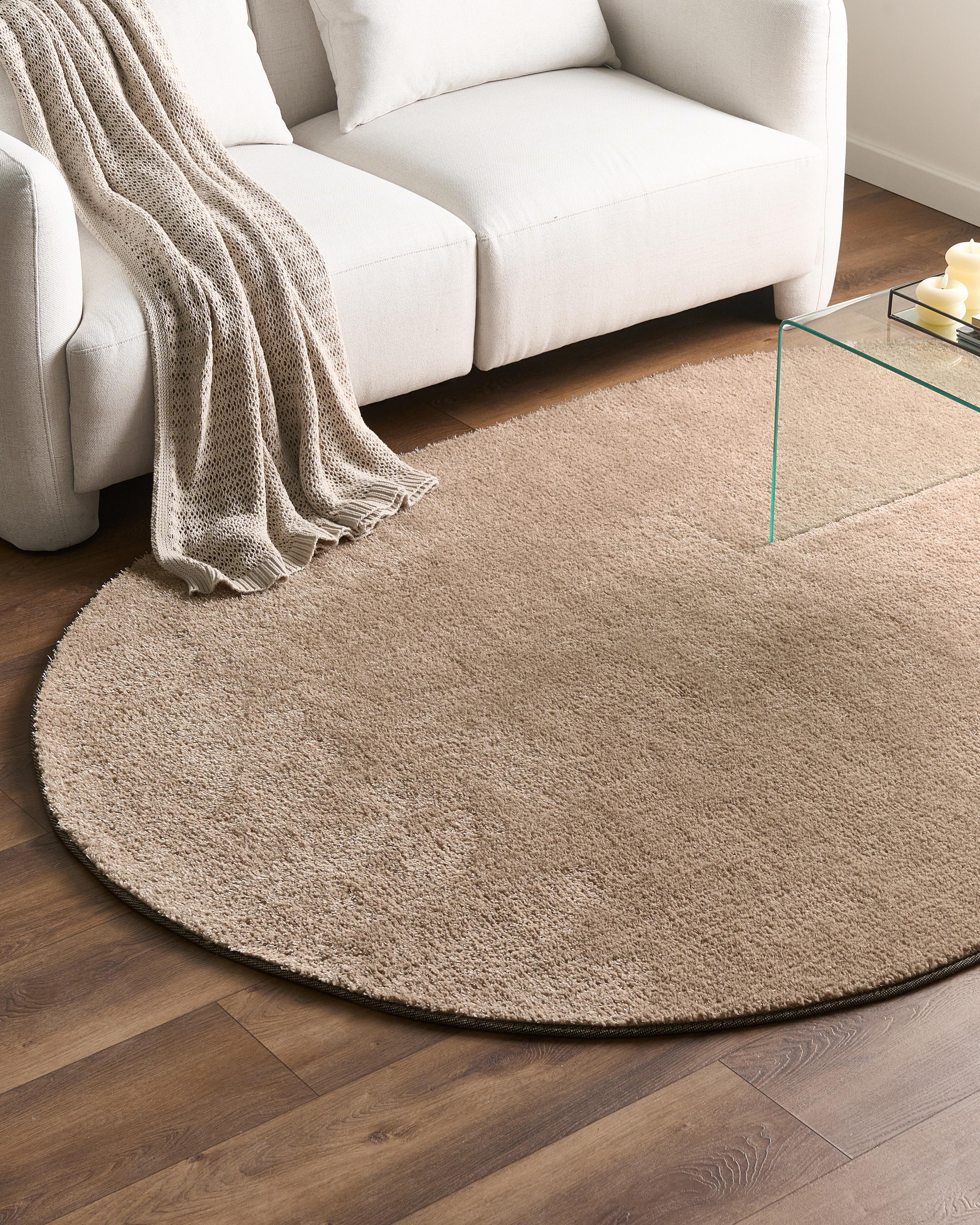 Shaggy Rug DEMRE Sand Beige 160 x 230 cm