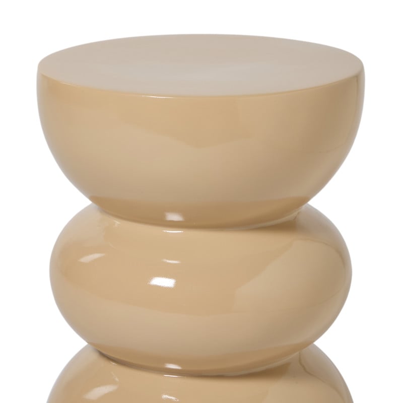 Bijzettafel bubble glos - beige - &Oslash;30x40 cm