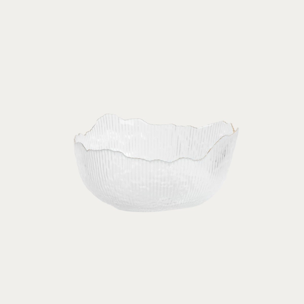 Miska APOLA ryflowana transparentna L 9 cm x 20 cm