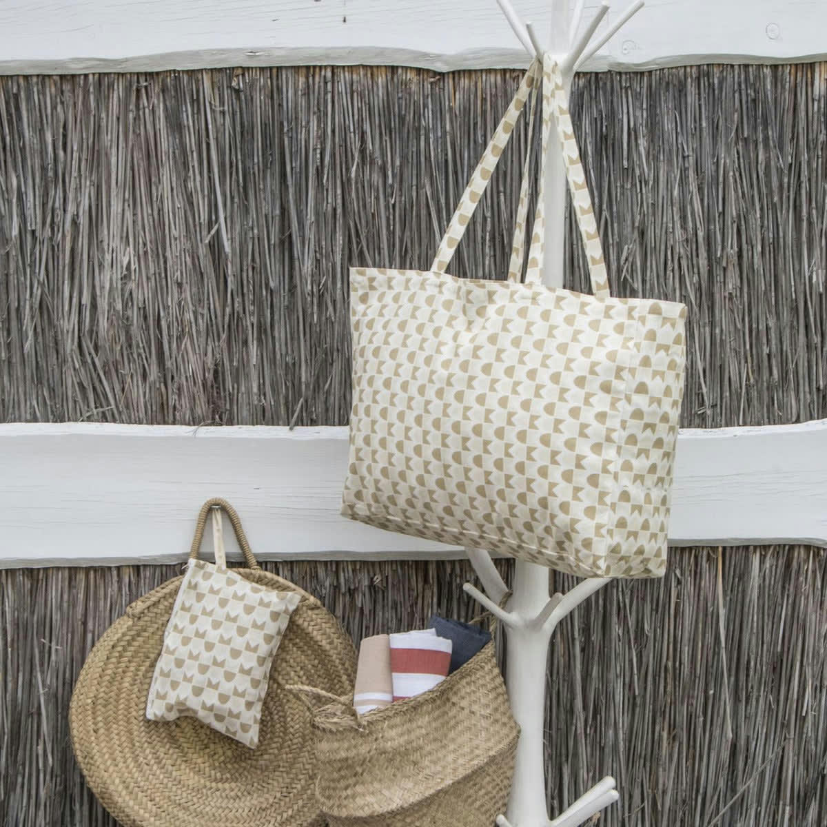 SKANDI - Pochette de plage coton  22x29 sable