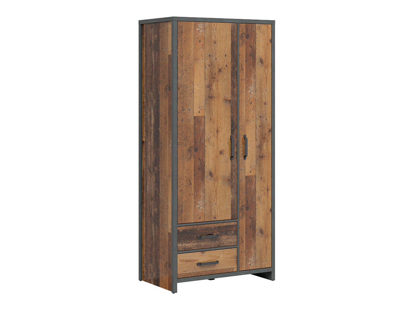 Szafa dwudrzwiowa Weston 90 cm z szufladami sosna old style