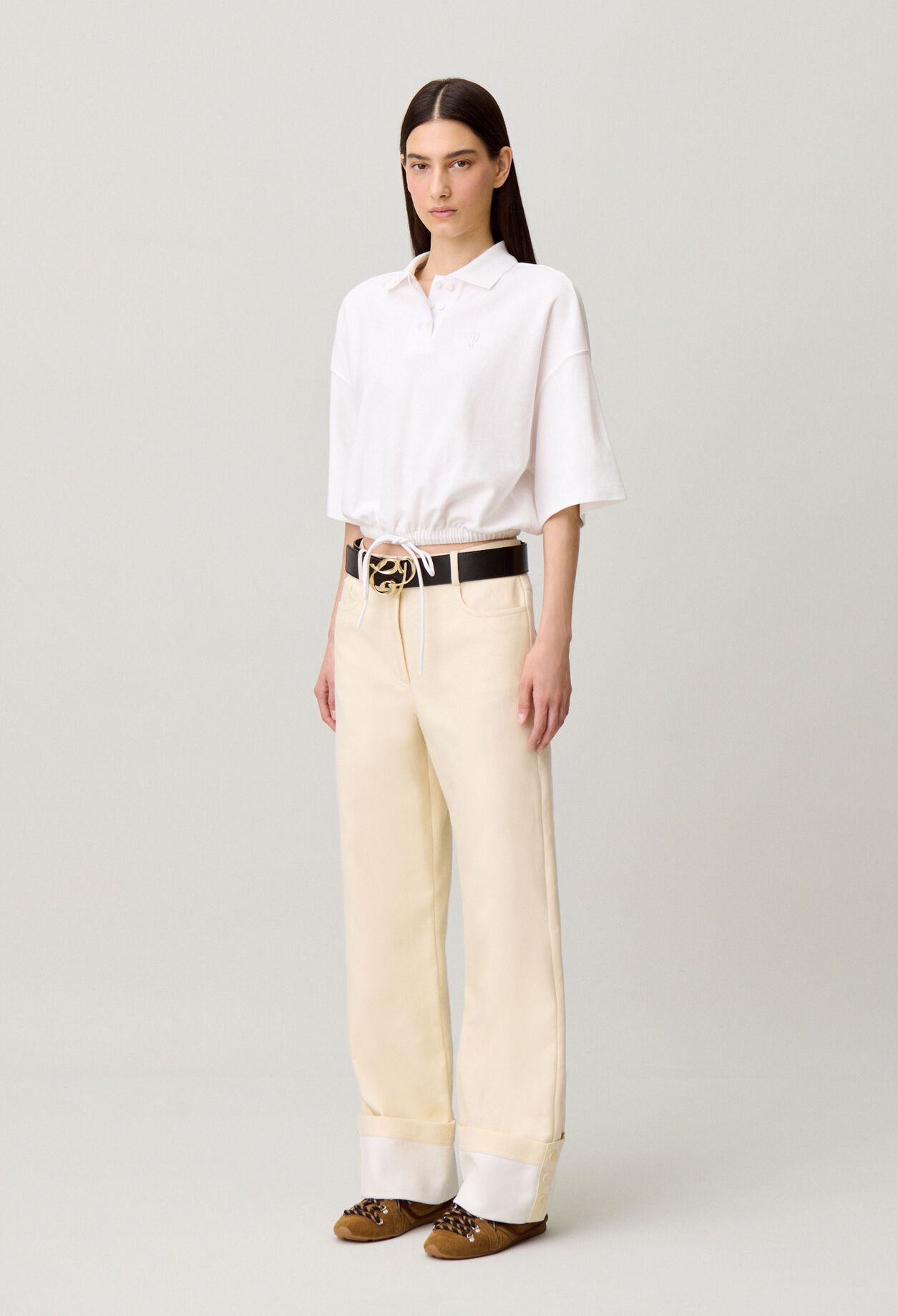 Pantalon coton droit élégant