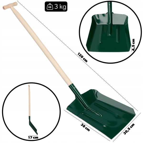 Łopata Do Popiołu Węgla Pieca Miału Piasku 120 cm