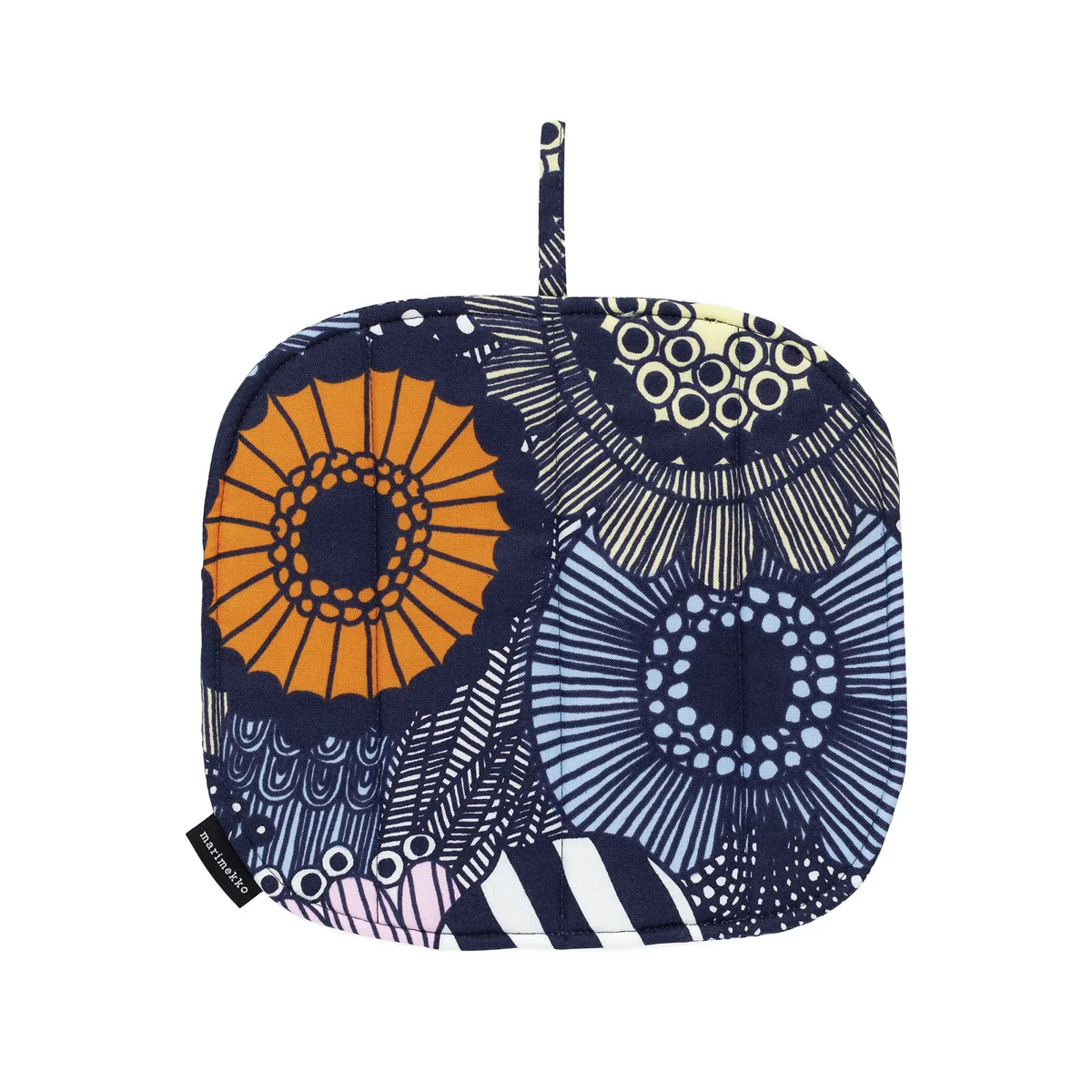 Marimekko - Siirtolapuutarha Topflappen, weiß / hellgelb / orange / hellblau