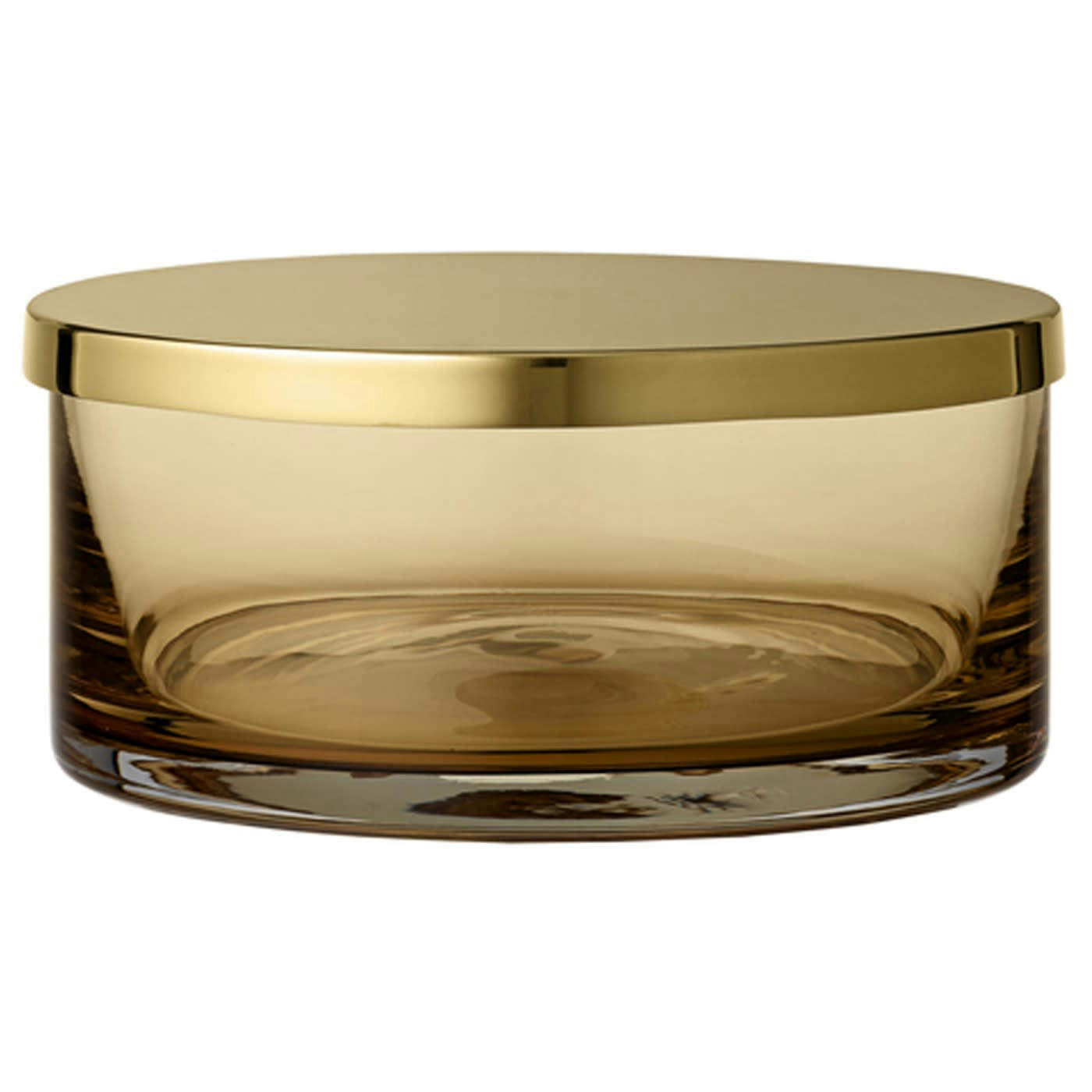 TOTA - Boite verre et laiton D15,5cm