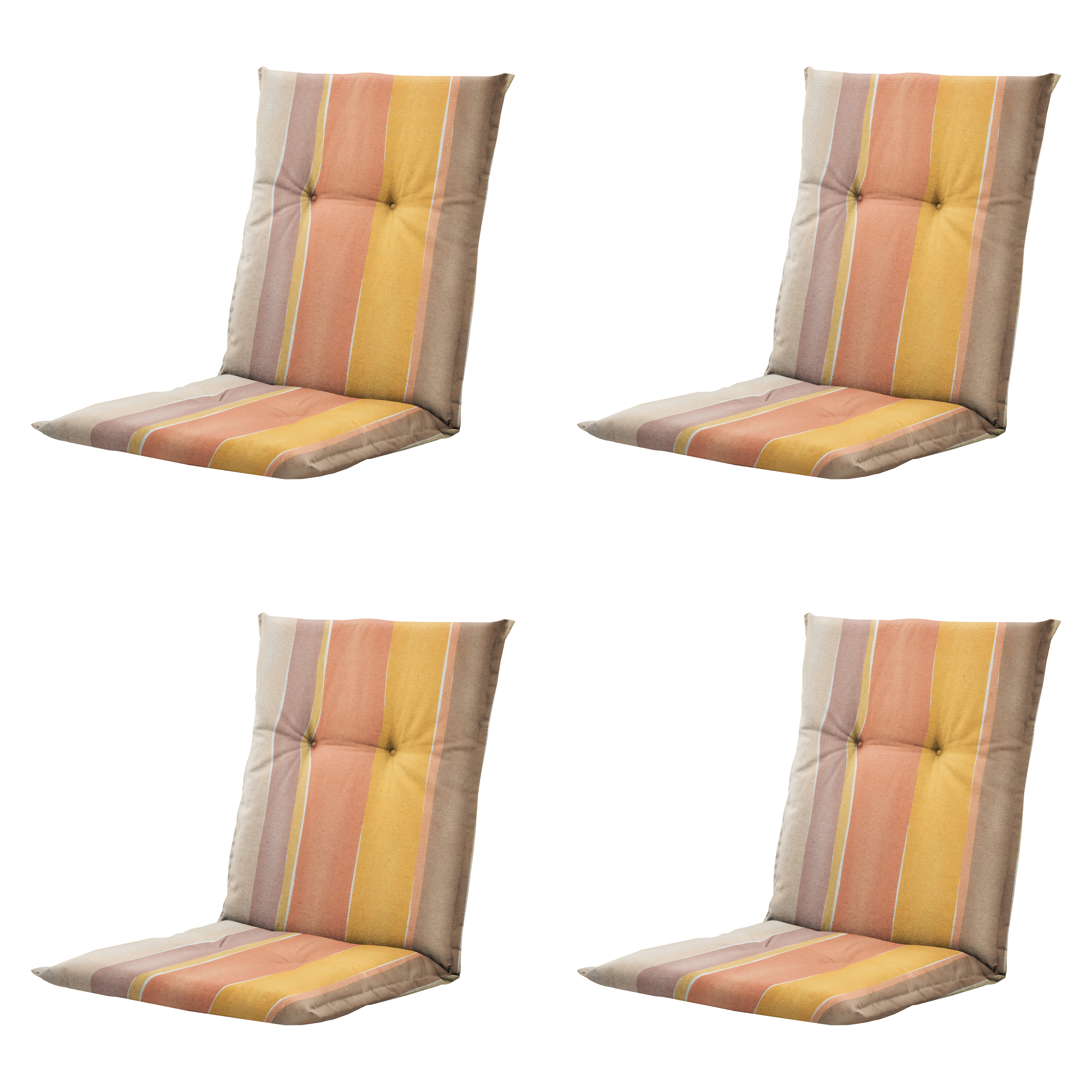 Madison tuinstoelkussen lage rug Nox - mulitkleur - 105x50x6cm - set van 4