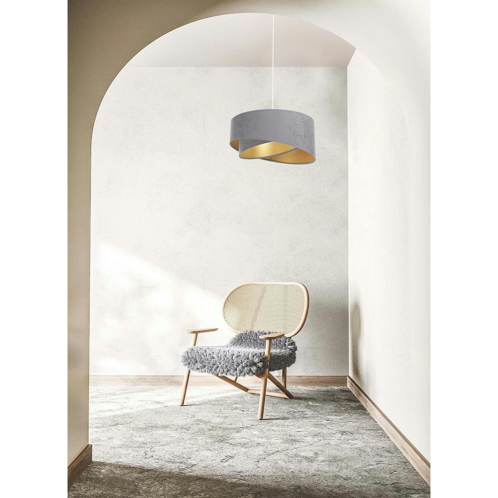 GALAXY ECO - Suspension Tissu Gris 45x45x21 cm