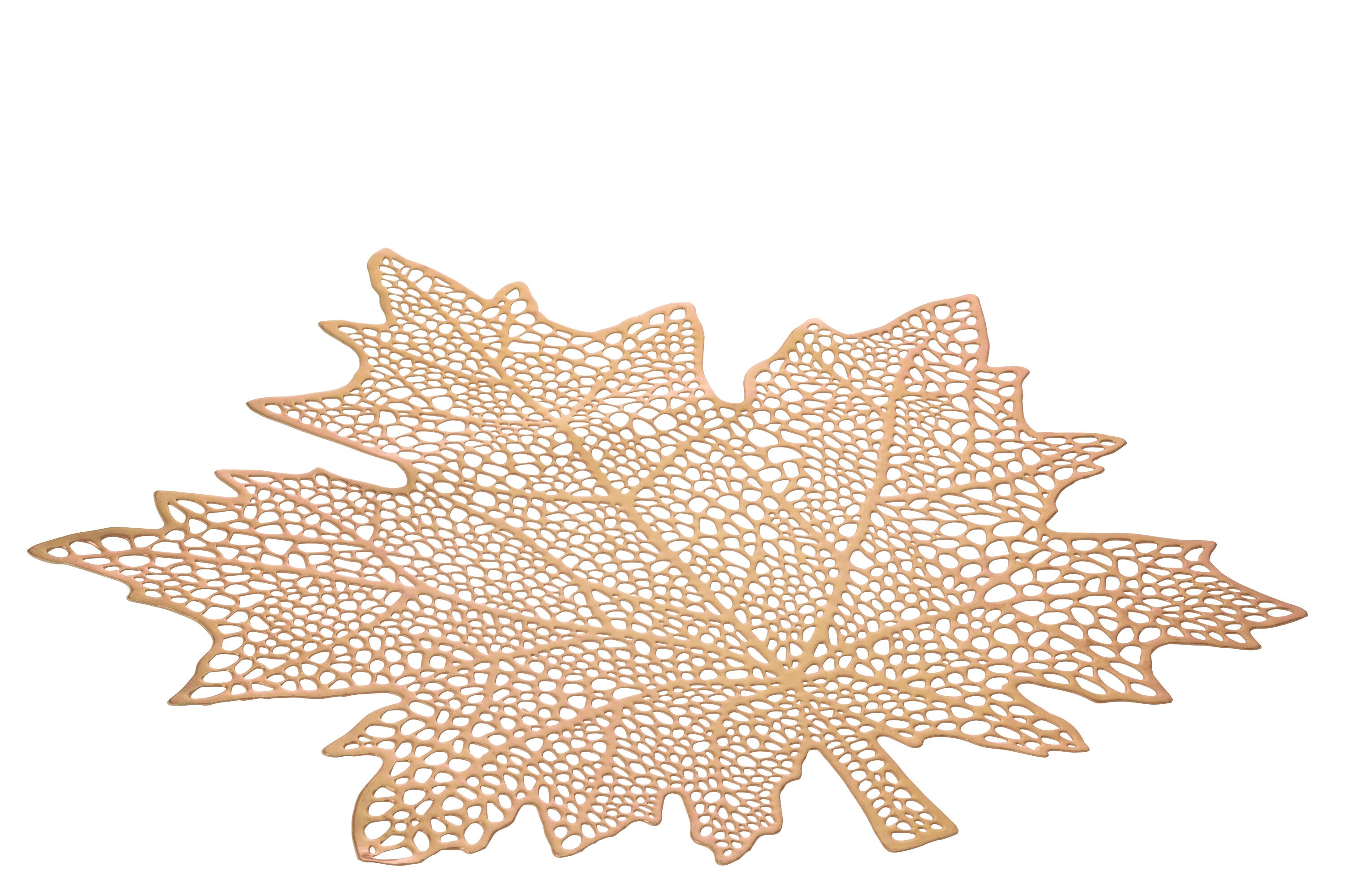 J-Line placemat Blad - kunststof - roze