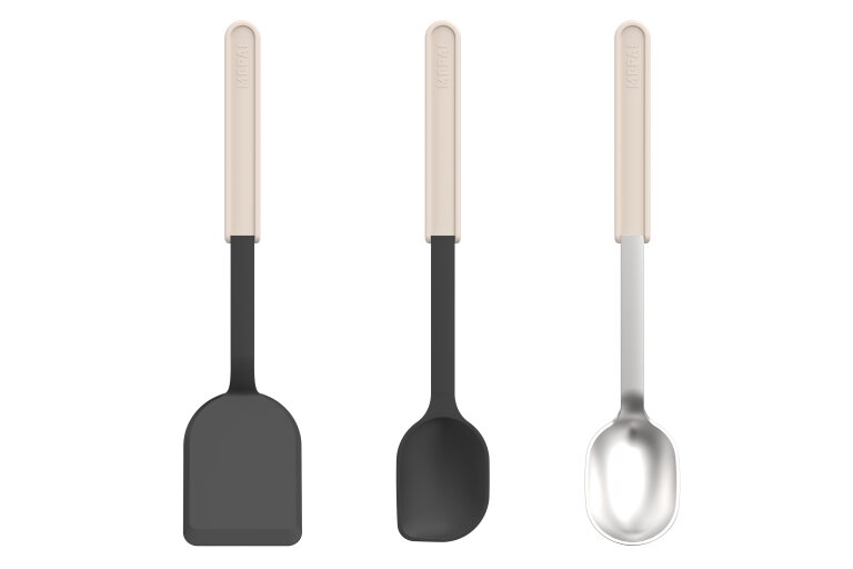 Chef It kookset 3-delig (spatel   pollepel   opscheplepel) - chalk