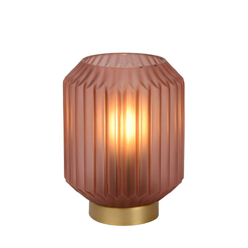 Lampe de table Sueno rose Ø 13 cm E14 40 W LUCIDE