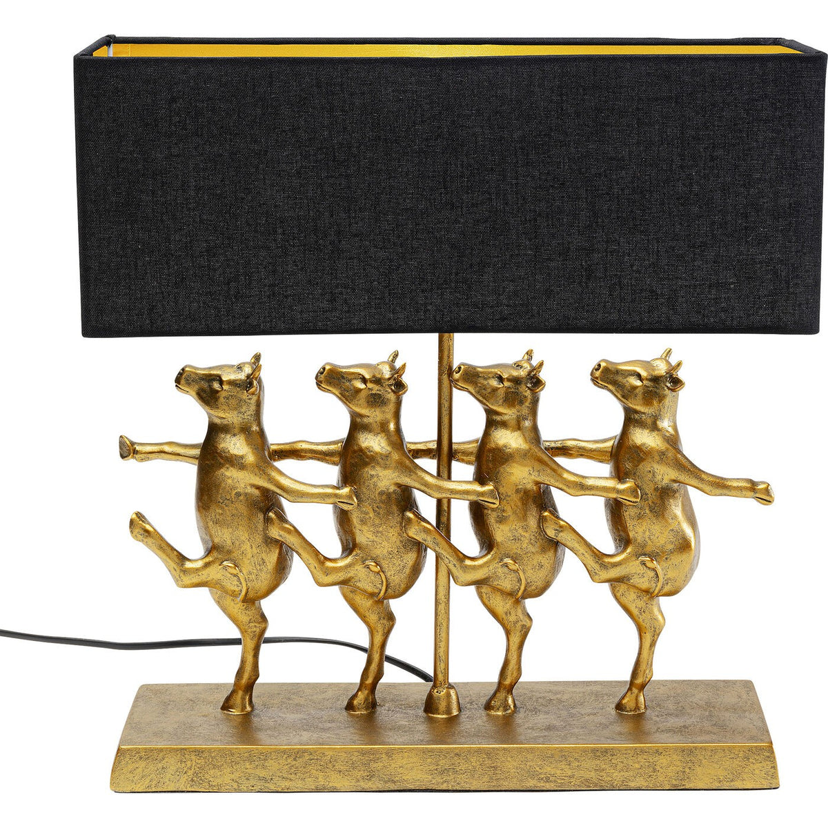 Kare Design tafellamp - koeien cancan - goud