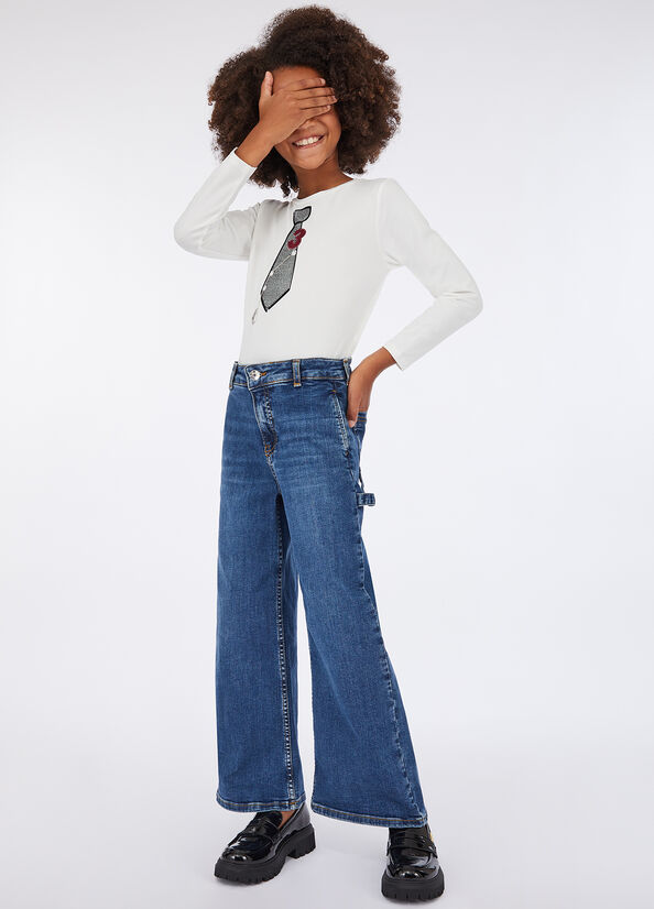 Jeans flare in cotone