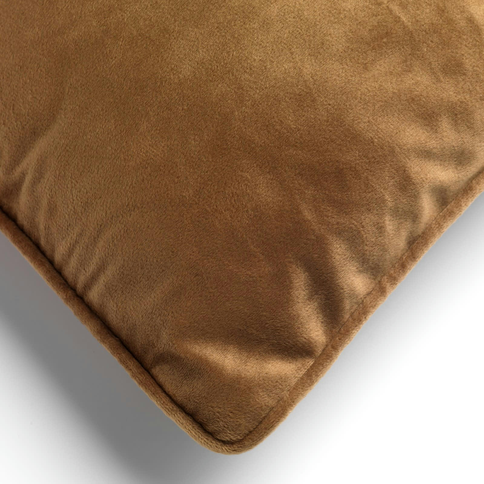 FINN - Housse de coussin marron en velours-45x45 cm uni