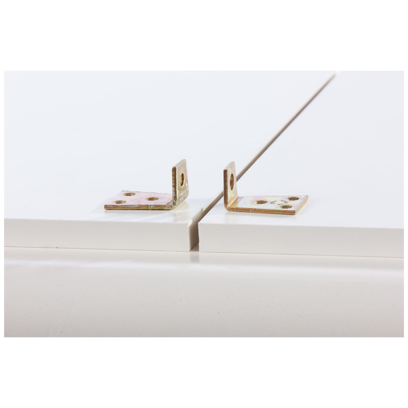 Ferrure d'assemblage double pour meuble en acier zingué 45 mm 2 pièces TEKNIBOX