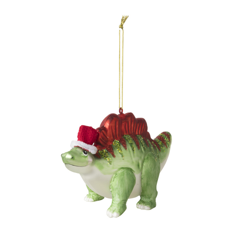 Kersthanger dino - glas - 8.7x13x5.6 cm