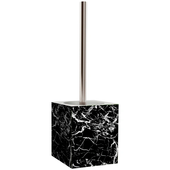 Bad-Accessoire-Set »Marmor Schwarz«, Schwarz, Rechteckig