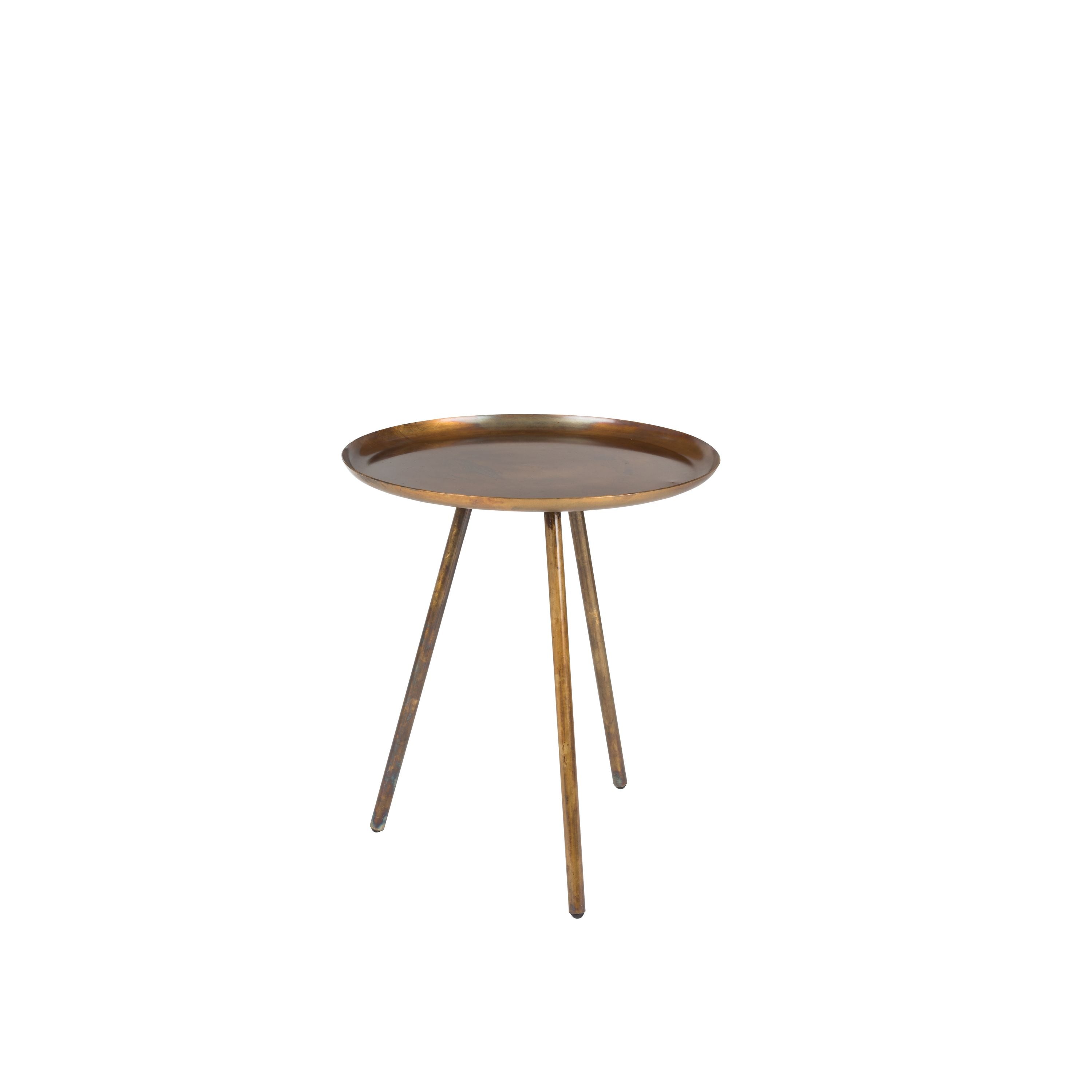 Housecraft Living Frost Bijzettafel Rond 39 cm Metaal/ Koper