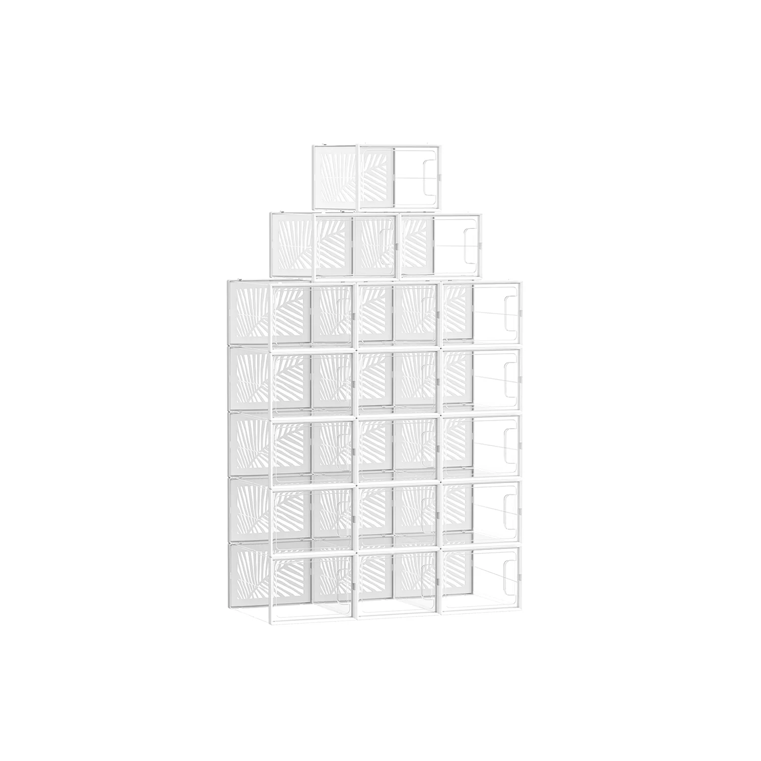 Lot de 12 boîtes à chaussures transparent