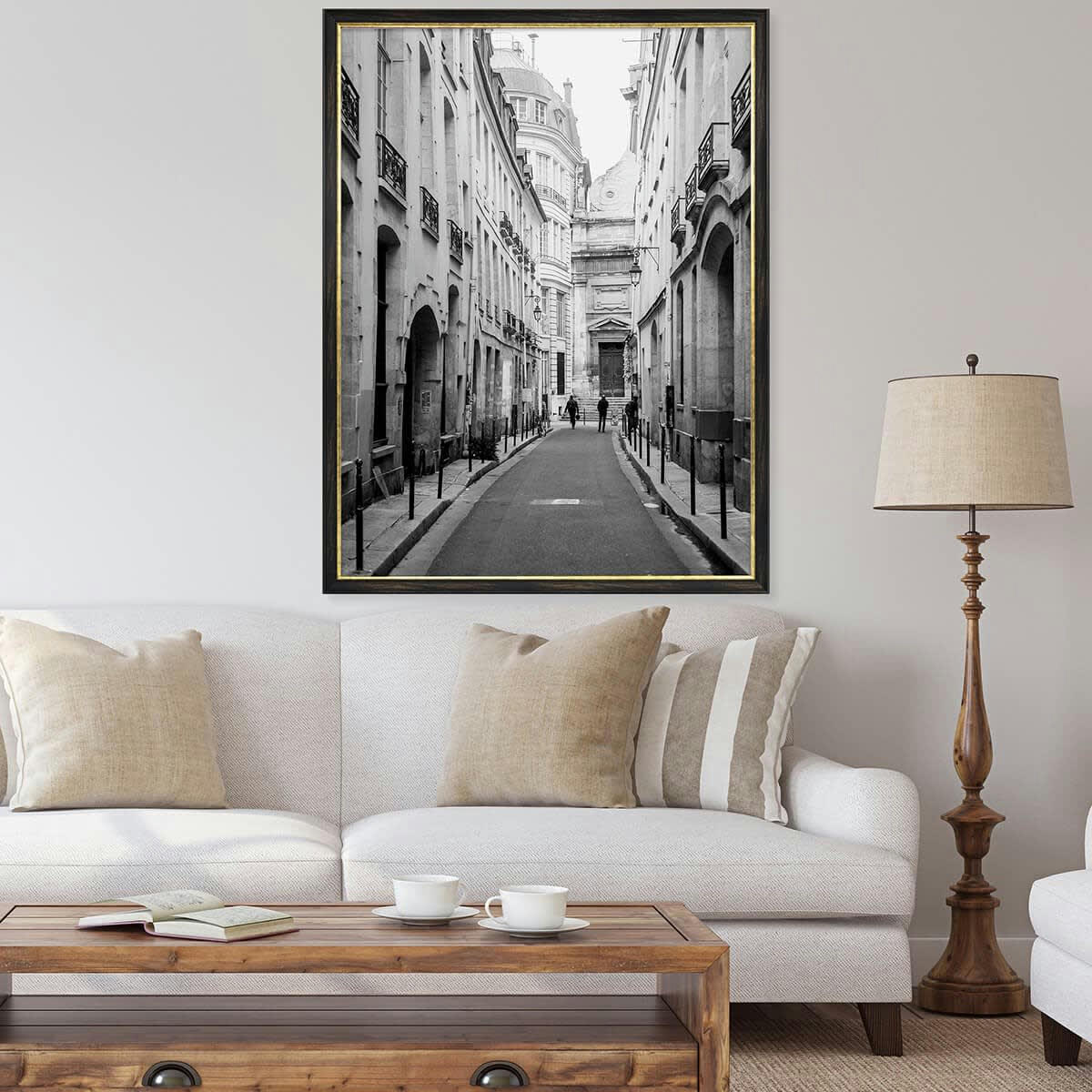 PANDORE - Cadre photo noir et finition doré 60x80 cm résine recyclée